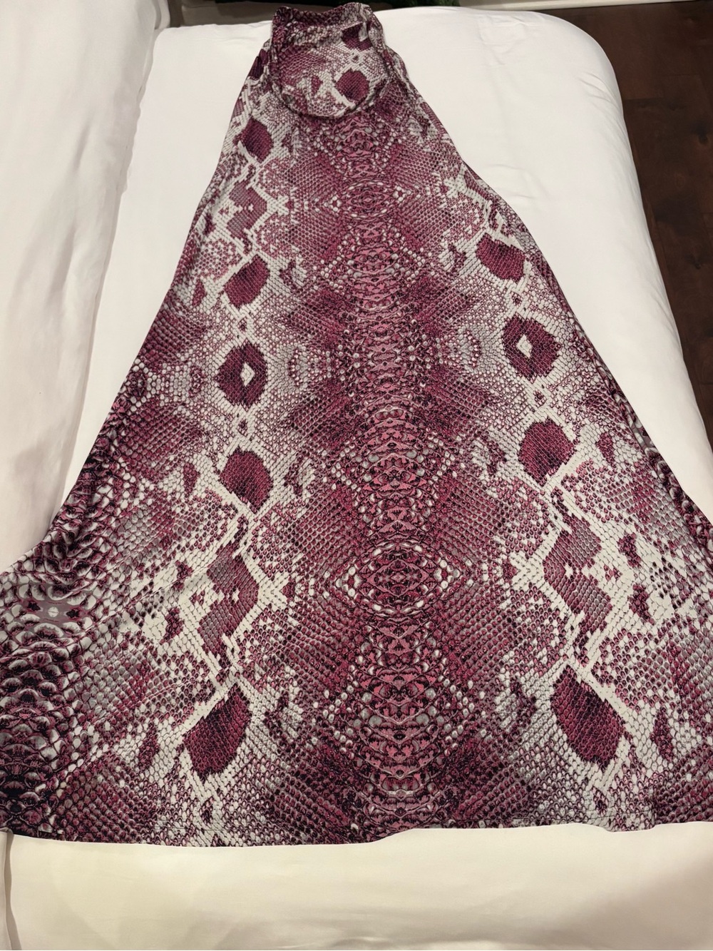 Guess by Marciano Lattice Neck Snake Print Maxi Dress SZ XS - Picture 7 of 10